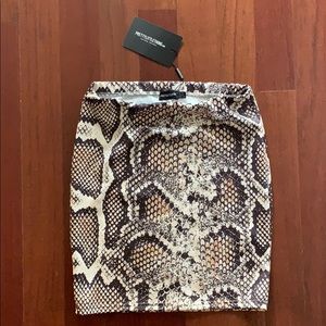 PrettyLittleThing Snake Print mini skirt